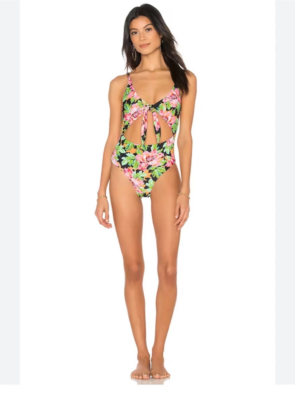 Tularosa Ryan jungle‎ floral One Piece Bathing Suit sz Large